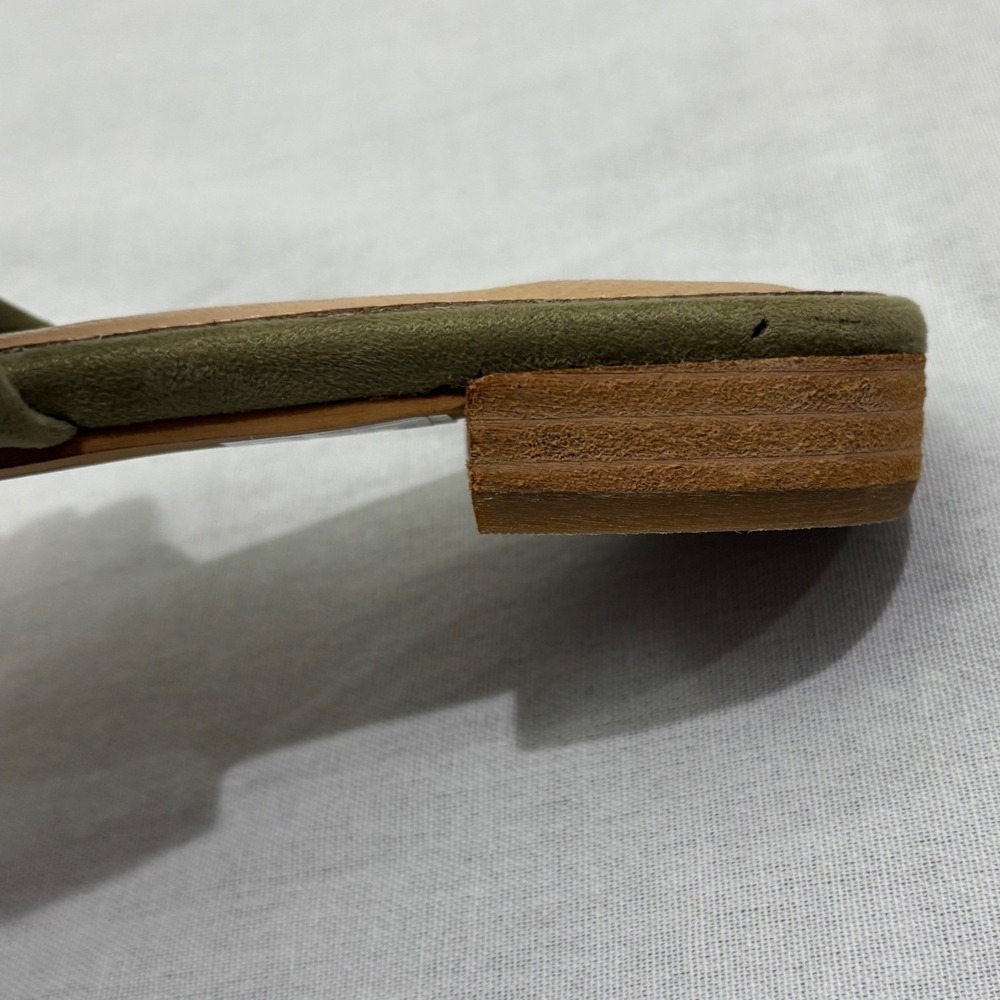 Mi.iM Jevelle Olive Green Knotted Mule Loafers Slip On Pointed Toe Suede SZ 9.5 - Picture 7 of 7